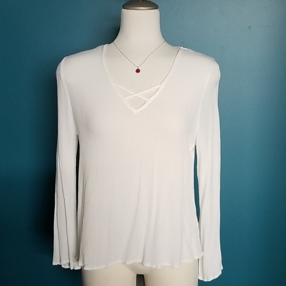 Crisp White Boho Top